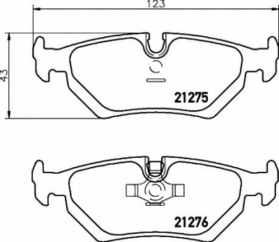 HELLA PAGID 8db355006841 -  Комплект тормозных колодок, дисковый тормоз